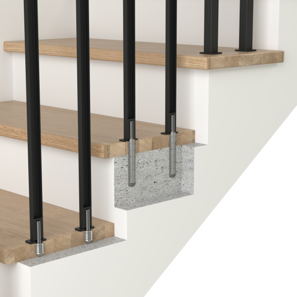 Mounting on stairs
