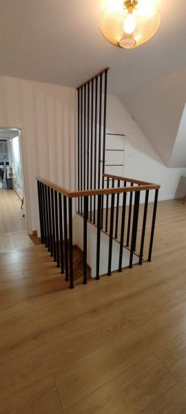X25 Metallbalustrade mit Holzhandlauf